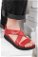 Zulays - Çapraz Bağlama Sandalet Kırmızı