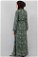 Çiçekli Şifon Elbise Çağla - Thumbnail