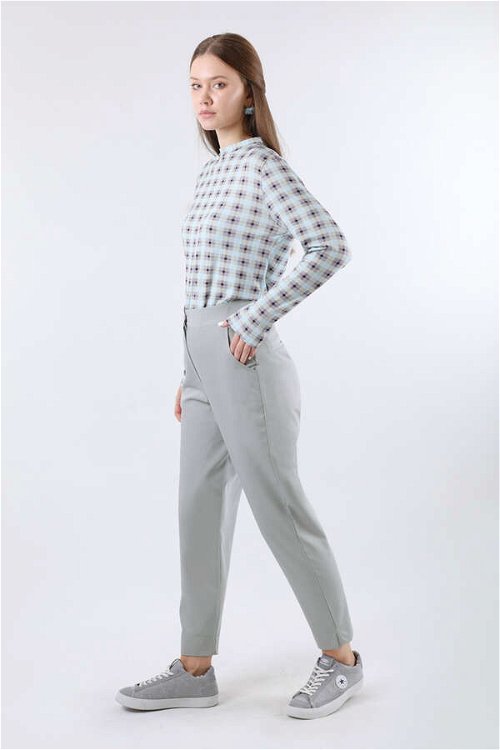 Zulays - Cigarette Trousers Gray