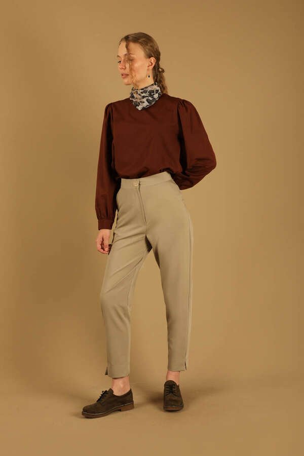 Zulays - Cigarette Trousers Mink