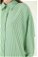 Çizgili Uzun Tunik Gömlek Yeşil - Thumbnail