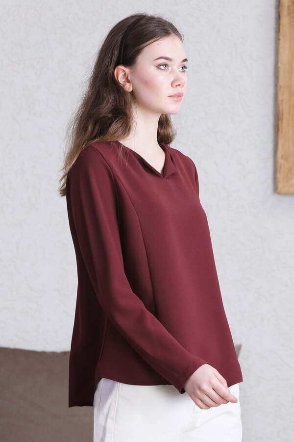Classic Blouse Claret Red