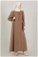 Zulays - Classic Dress Abaya Camel
