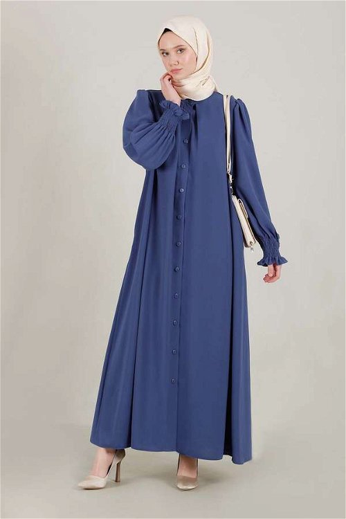 Classic Dress Abaya Navy Blue
