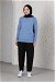 Classic Short Knitwear Sweater Blue - Thumbnail