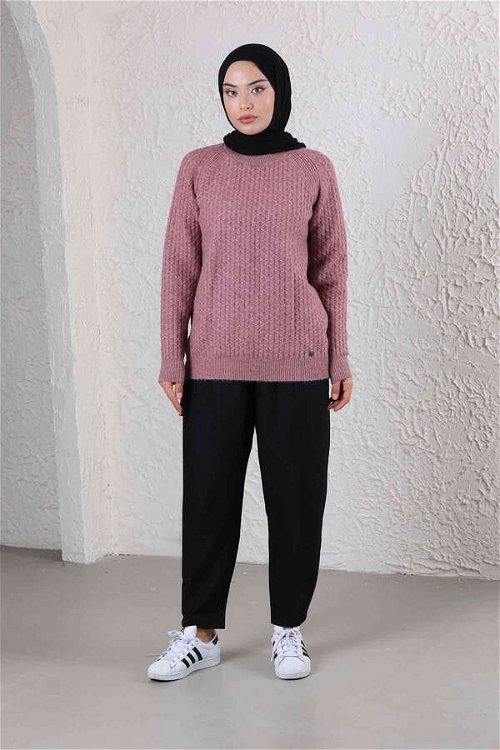 Classic Short Knitwear Sweater Dried Rose