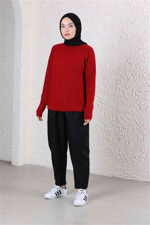 Classic Short Knitwear Sweater Red