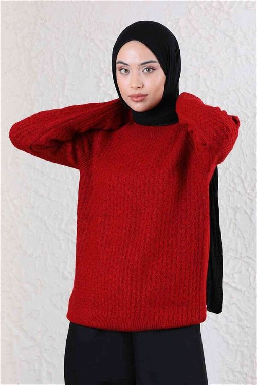 Classic Short Knitwear Sweater Red