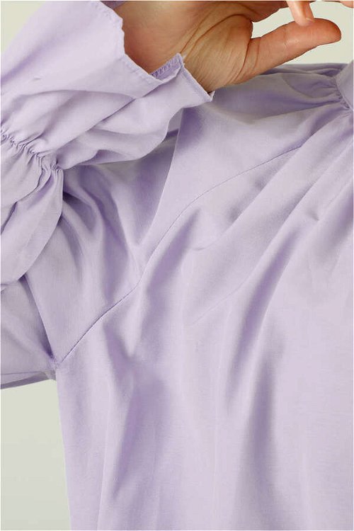 Pleated Collar Tunic Lilac