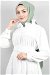 Frilly Collar Waist Belt Dress White - Thumbnail