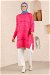 Colored Striped Sweater Pink - Thumbnail
