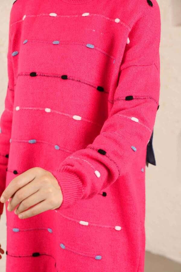 Colored Striped Sweater Pink