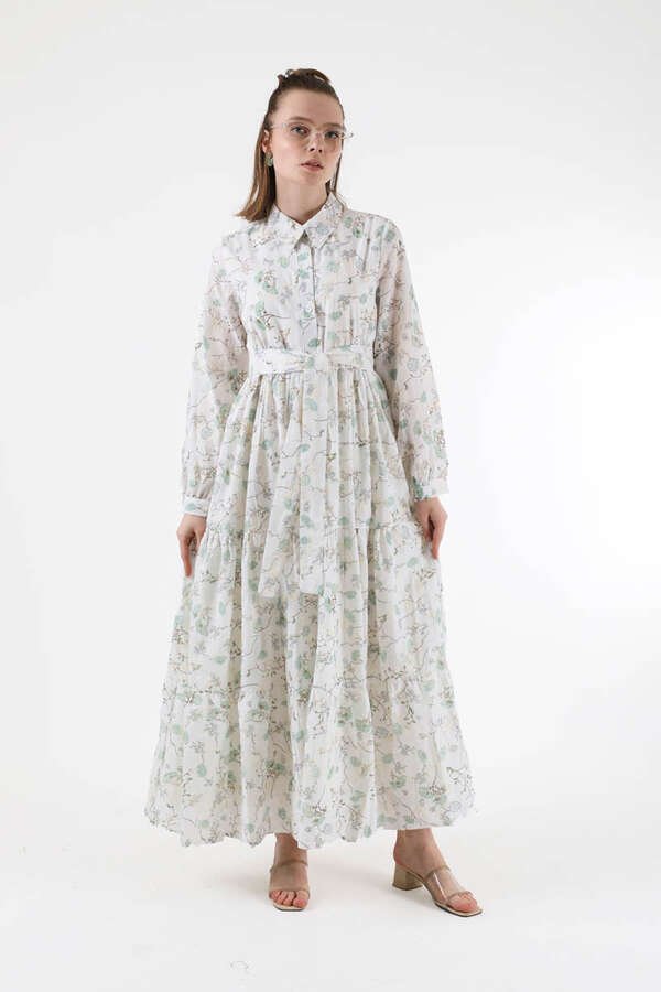 Cotton Floral Dress Mint