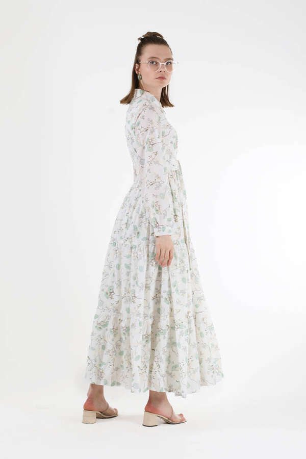 Cotton Floral Dress Mint