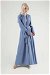 Cuff Flywheel Stone Abaya Suit Baby Blue - Thumbnail