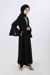 Cuff Slit Abaya Suit Black - Thumbnail