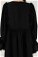 Dantel Detay Fırfırlı Elbise Siyah - Thumbnail