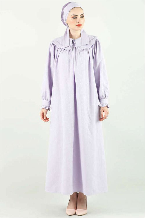 Double Collar Wide Cut Dress Lilac