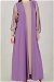 Dressed Abaya Suit Lilac - Thumbnail