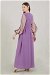 Dressed Abaya Suit Lilac - Thumbnail