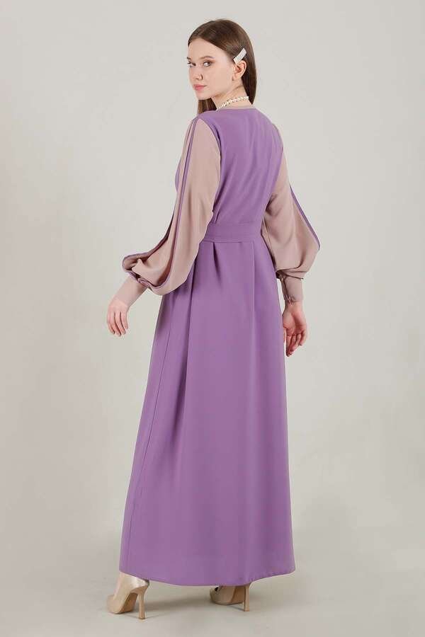 Dressed Abaya Suit Lilac