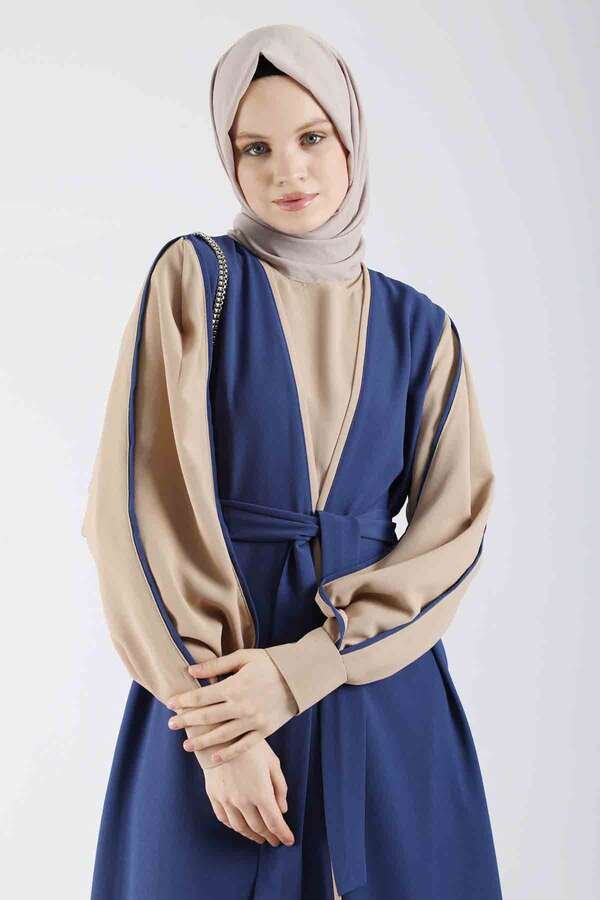 Dress Abaya Suit Sax Blue