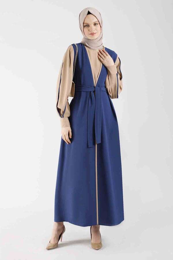 Dress Abaya Suit Sax Blue