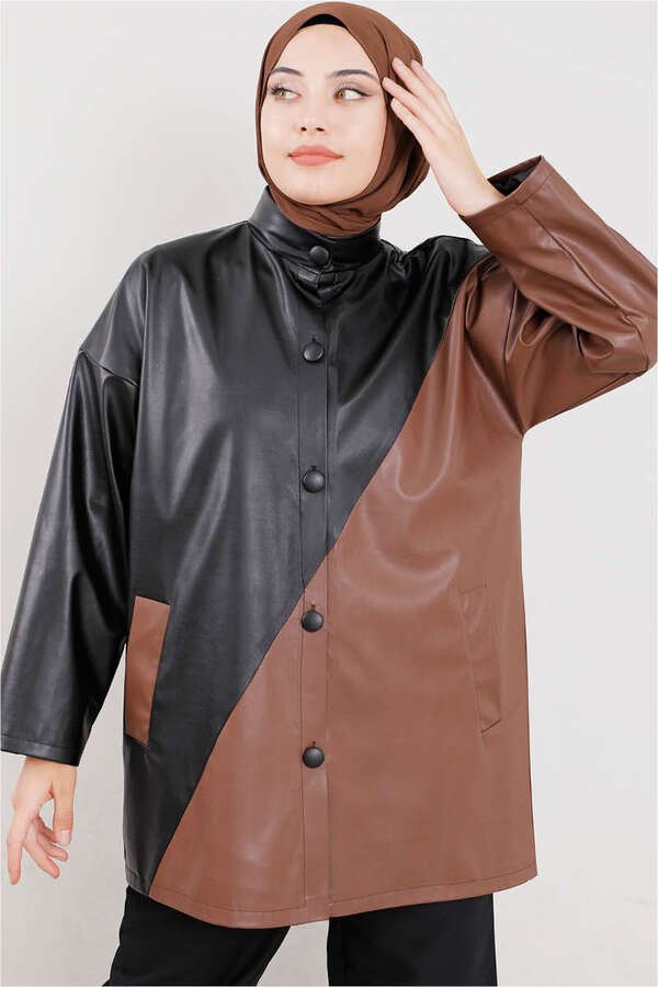 Duo Leather Jacket Tan