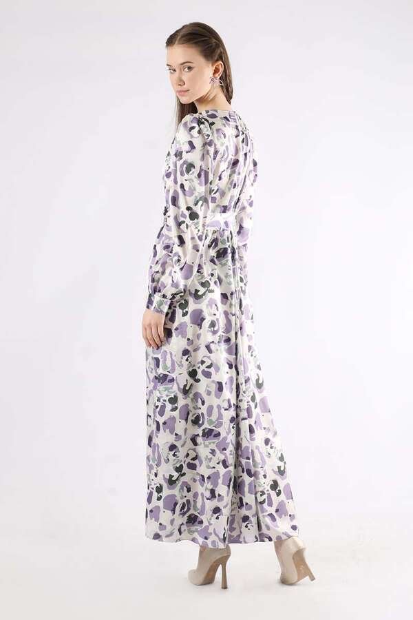 Ebruli Patterned Dress Lilac