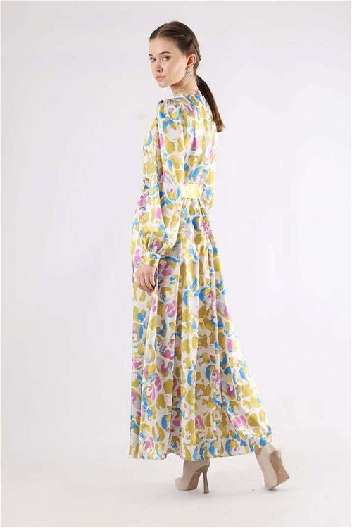 Ebruli Patterned Dress Mustrad