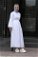 Elastic Poplin Dress White - Thumbnail