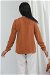 Embroidered Denim Shirt Orange - Thumbnail