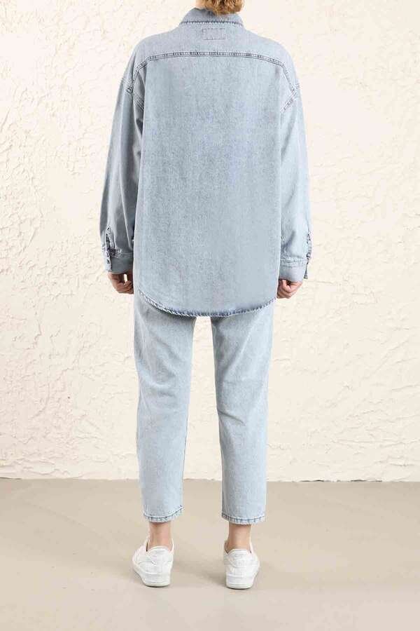 Embroidered Jeans Light Blue