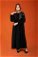 Zulays - Embroidered Linen Dress Black