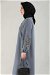 Embroidered Sleeves Abaya Smoked - Thumbnail