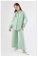 Embroidery Detailed Linen Suit Water Green - Thumbnail