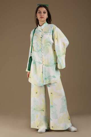 Zulays - Exotic Patterned Suit Lemon