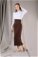 Zulays - Femina Pencil Skirt Set Brown