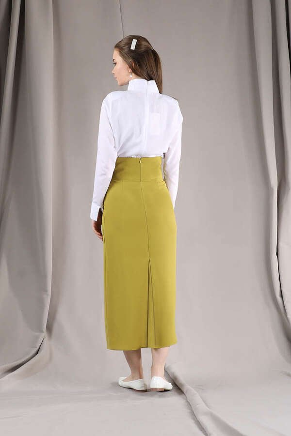 Femina Pencil Skirt Set Oil Green