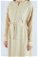 Fermuar Detaylı Elbise Krem - Thumbnail