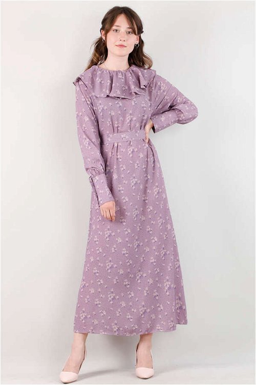 Volan Collar Dress Lilac