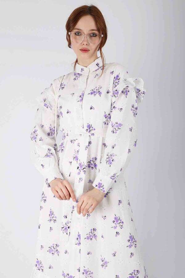 Floral Brode Dress Lilac