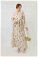 Zulays - Floral Linen Dress Beige