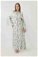Floral Linen Dress Mint - Thumbnail