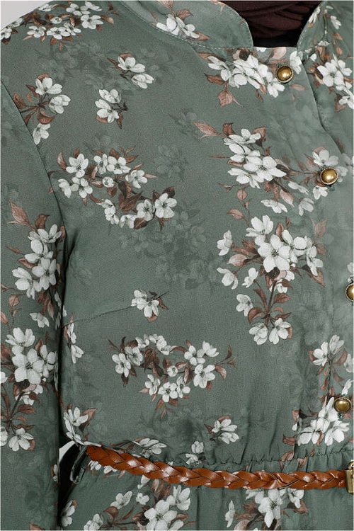 Floral Chiffon Dress Çağla