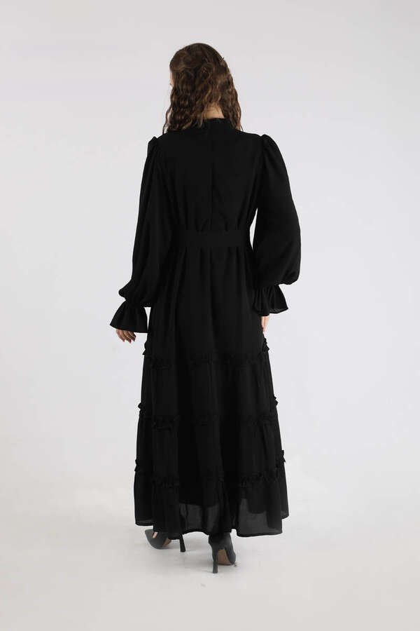 Flowy Frilly Dress Black