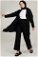 Flowy Jacket Suit Black - Thumbnail