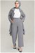 Flowy Jacket Suit Gray - Thumbnail