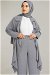 Flowy Jacket Suit Gray - Thumbnail