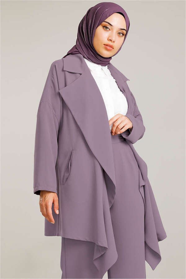Flowy Jacket Suit Lilac